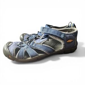 Keen Seacamp II CNX Waterproof Sport Sandals Shoes Blue Big Kid Size 5 Hiking